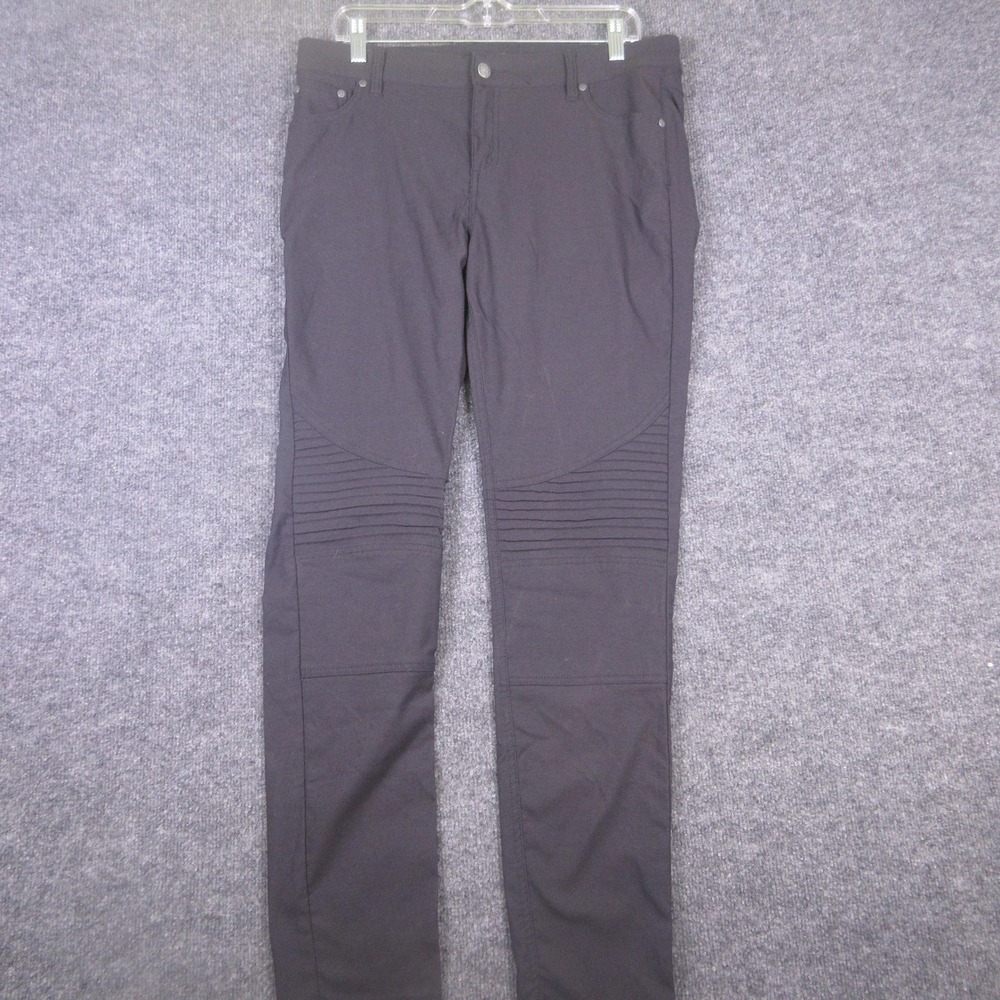PrAna Pants Womens 14 Gray Moto Jegging Slim Fit Stretch Casual Outdoor Twill